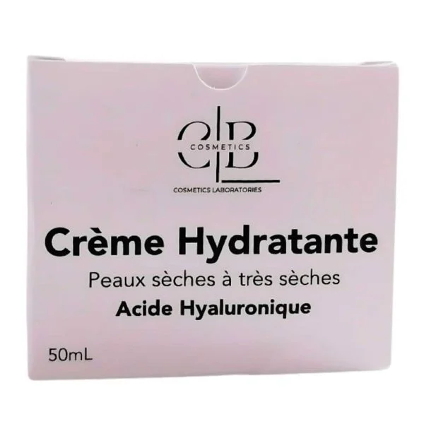 Pot rose pâle CLB crème hydratante acide hyaluronique peaux sèches 50 ml