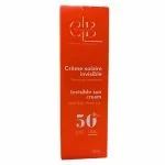 Étui orange CLB crème solaire invisible SPF50+ UVA UVB 50 ml