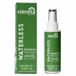 Boîte verte et flacon spray Clensta Waterless shampoing sans eau 100 ml