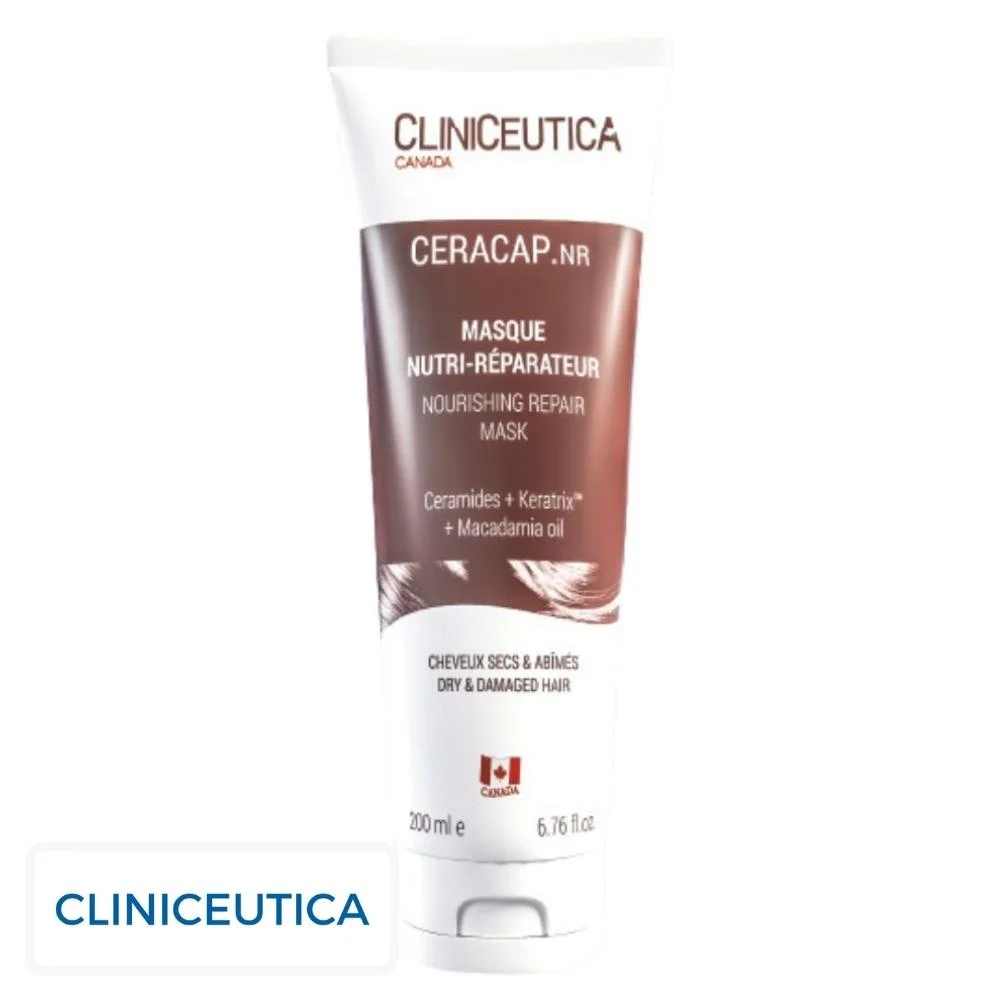 cliniceutica-ceracap-nr-masque-nutri-reparateur-200ml.jpg Tube blanc et brun Cliniceutica Ceracap.NR masque nutri-réparateur 200 ml