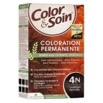 Boîte marron de coloration permanente châtain naturel 4N Color & Soin Les 3 Chênes