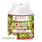 Pilulier blanc Complemax Acérola 60 gélules étiquette rouge fruits