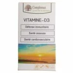 Boîte Complemax Vitamine D3 60 gélules, packaging blanc avec coucher de soleil