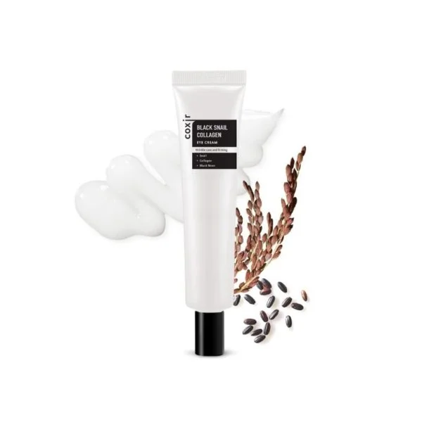 Tube blanc Coxir Black Snail Collagen crème contour des yeux 30 ml