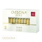 Étui blanc et doré Crescina HFSC 1300 Woman, vingt ampoules ambrées visibles