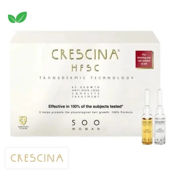 Crescina HFSC Femme 500 Traitement Anti-chute Complet Ampoules 10+10u