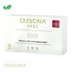 Boîte blanche Crescina HFSC 500 Man, mention Transdermic Technology et brevet suisse
