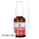 Flacon verre ambré Curasept Afterapid spray 15 ml avec canule blanche