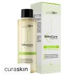 Flacon ambré et étui vert Curaskin SéboCure 2% BHA lotion exfoliante