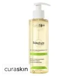 Flacon pompe jaune pâle Curaskin SéboCure AHA BHA gel nettoyant séborégulateur