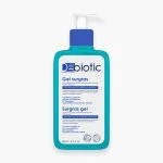 Flacon pompe turquoise D-Biotic Gel surgras 240 ml sur fond clair