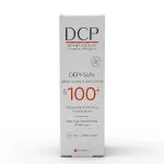 Étui blanc DCP Dépi-Sun crème solaire éclaircissante SPF 100+ 50 ml