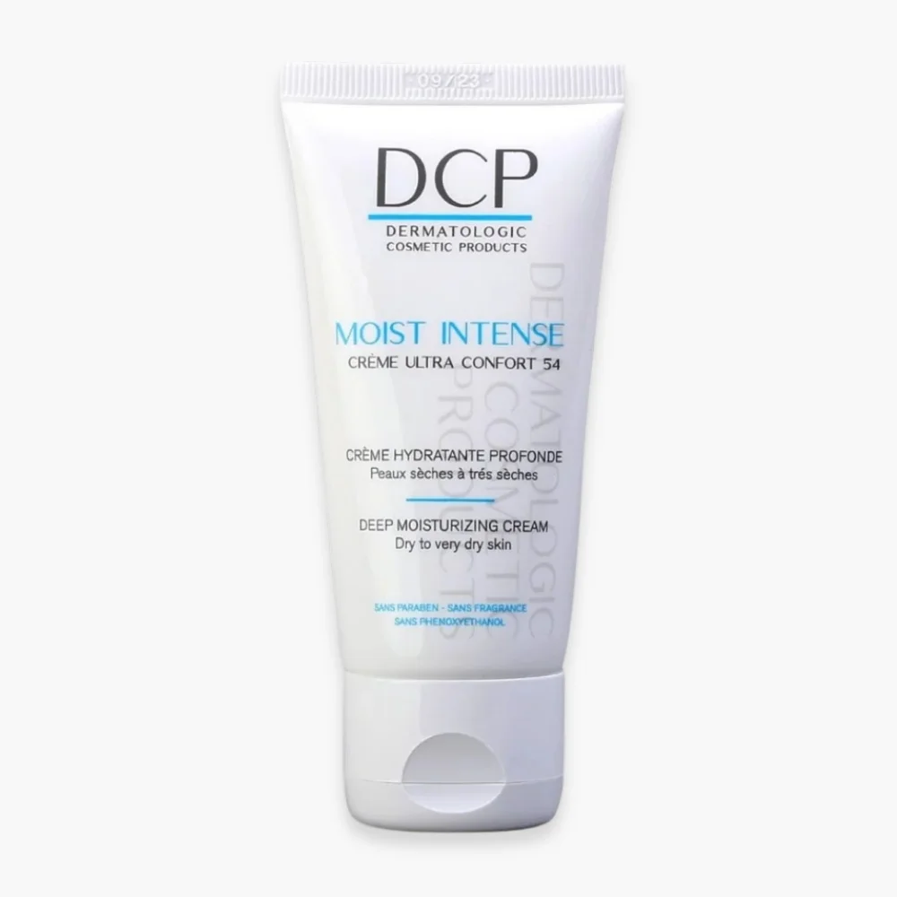 dcp-moist-intense-creme-ultra-confort-54-50ml.jpg Tube blanc DCP Moist Intense crème ultra confort 50 ml