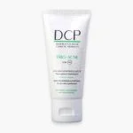 Petit tube blanc DCP Trio-Acné soin SKI, texte vert, bouchon à plat