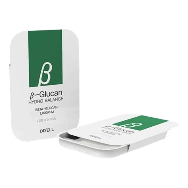 Sachet blanc et vert DD'ELL bêta-glucane Hydro Balance pour peaux sèches