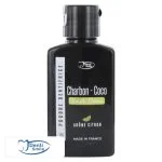 Flacon noir de poudre dentifrice Denti Smile Charbon-Coco arôme citron