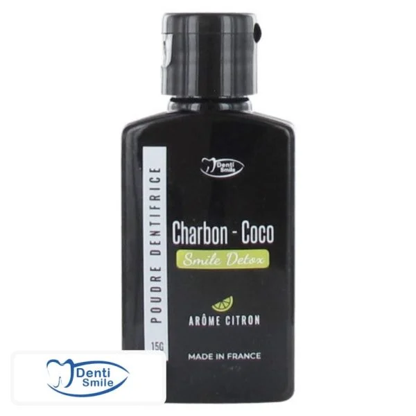 Denti Smile Detox Poudre Dentifrice Blancheur Au Charbon Et Coco Au Citron 15g