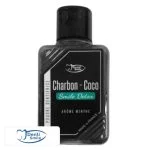 Petit flacon noir Denti Smile poudre dentifrice charbon et coco menthe