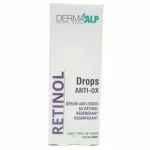 Étui blanc et violet Dermaalp Drops Anti-ox rétinol sérum anti-rides 60 ml