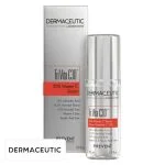Flacon pompe argenté Dermaceutic Tri Vita C30 et étui gris
