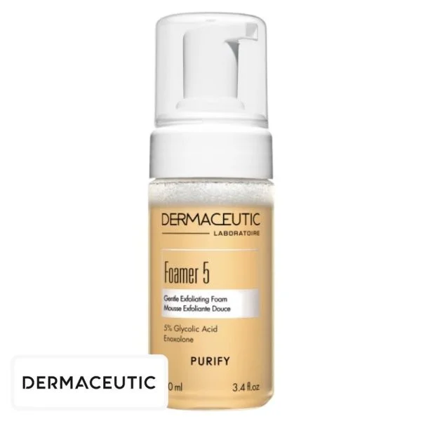 Flacon à pompe moussante beige Dermaceutic Foamer 5 mousse exfoliante 100 ml