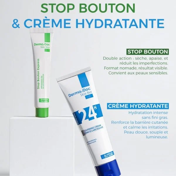 Dermadoc Skin Stop Boutons Express 15ml + Crème Eclaircissante 24h 50ml 1u – photo 2