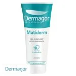 Tube vert d'eau Dermagor Matiderm gel purifiant extrait de pamplemousse 200 ml