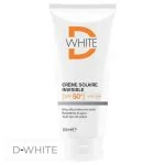 Tube blanc D-White crème solaire invisible SPF 50+ 50 ml