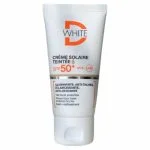Tube blanc D-White crème solaire teintée SPF 50+ visage