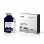Flacon bleu foncé DermEden Retinal avec applicateur et étui blanc 30 ml