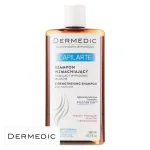 Flacon ambré Dermedic Capilarte shampoing fortifiant 300 ml, bouchon blanc