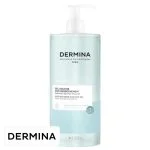 Grand flacon pompe vert d'eau Dermina Atolina gel douche 1 litre