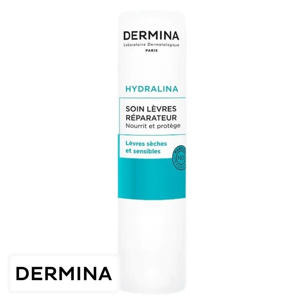 dermina-hydralina-soin-levres-reparateur-4g.jpg Stick blanc et turquoise Dermina Hydralina soin lèvres réparateur