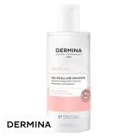 Flacon Dermina Sensélina eau micellaire apaisante 100 ml, étiquette rosée