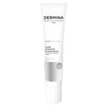 Tube blanc et argenté Dermina Sensi-Blanc fluide hydratant éclaircissant