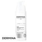 Flacon pompe airless blanc Dermina Sensi-Blanc+ soin dépigmentant anti-taches