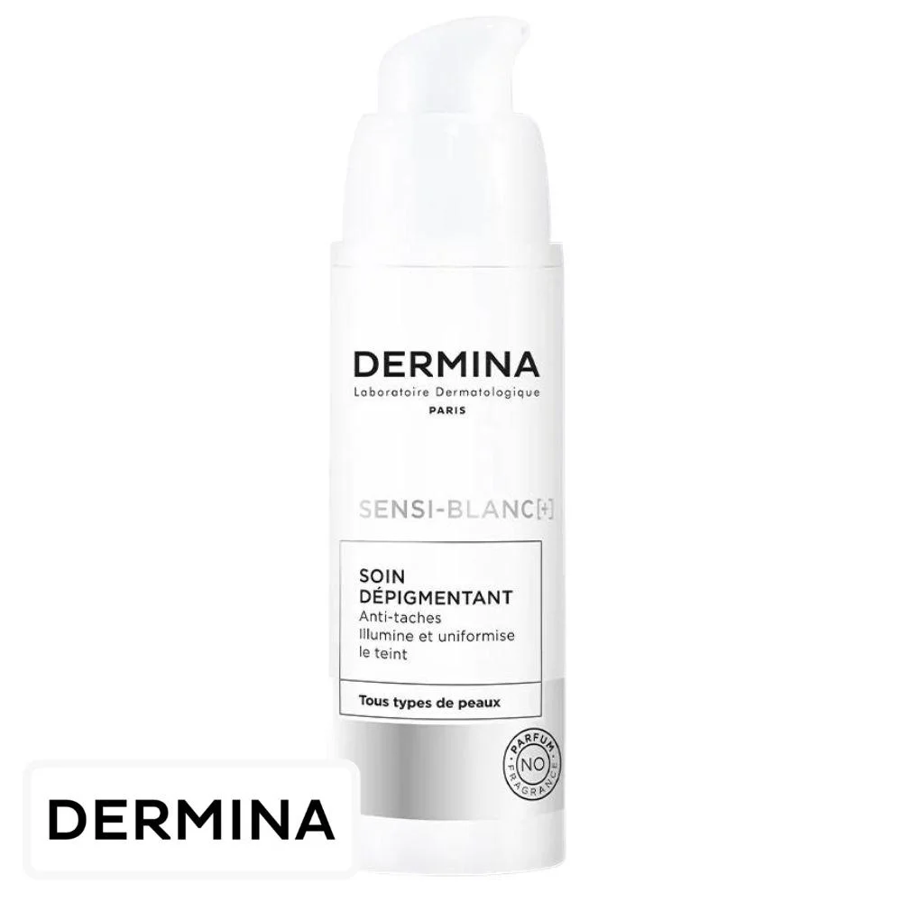 dermina-sensi-blanc-soin-depigmentant-anti-taches-30ml.jpg Flacon pompe airless blanc Dermina Sensi-Blanc+ soin dépigmentant anti-taches