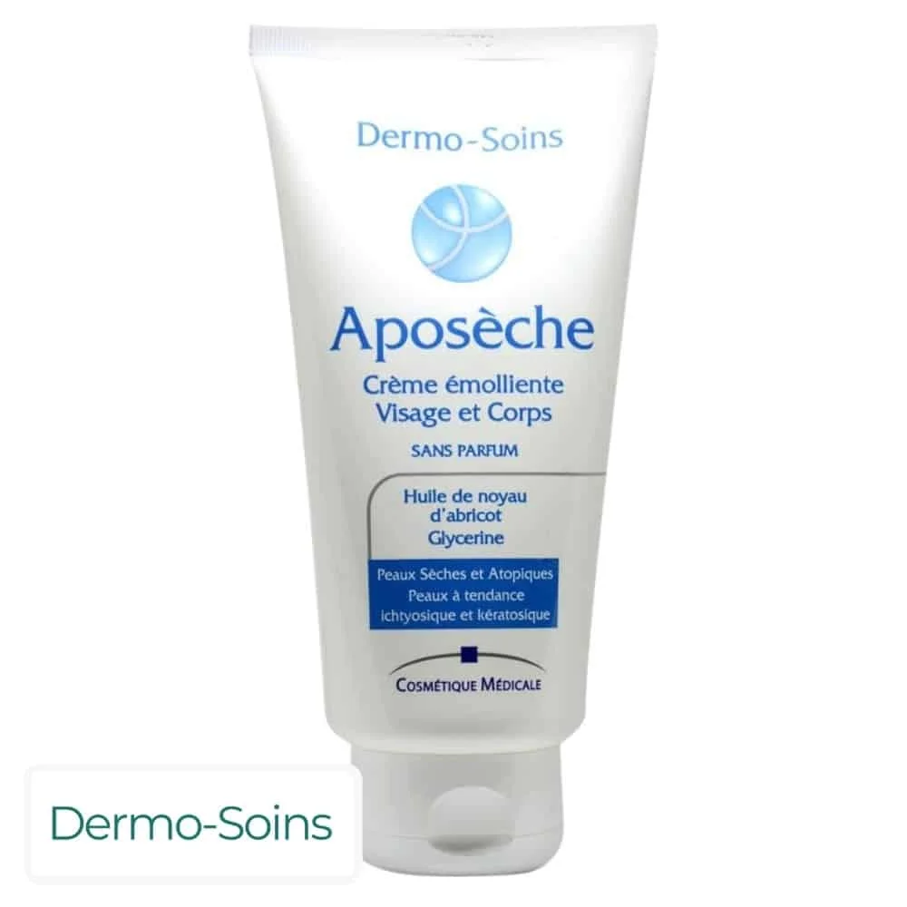 dermo-soins-aposeche-creme-emolliente-visage-et-corps-250ml.jpg Tube blanc Dermo-Soins Aposèche crème émolliente visage et corps 250 ml