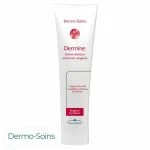 Tube blanc Dermine crème douceur contre les rougeurs, logo rouge 40 g