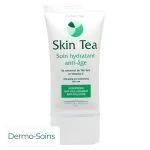Tube blanc Skin Tea soin hydratant anti-âge 40 ml, logo vert