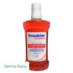 Flacon rouge Souakine Fraîcheur bain de bouche 500 ml, bouchon blanc