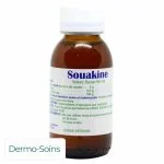 Flacon brun Souakine soluté 90 ml, étiquette blanche et bouchon blanc