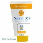 Étui blanc et orange Sunskin 35 crème écran total minéral 50 ml