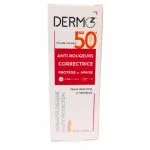 Étui blanc et rouge Dermoz crème solaire invisible anti-rougeurs SPF 50+