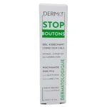 Étui blanc et vert Dermoz Stop Boutons, gel asséchant ciblé 30 ml