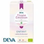 Boîte rose pâle Deva Tisane Émotion Enfant bio, 20 sachets, fleurs de Bach