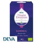 Boîte violette Deva Tisane Émotion Sommeil bio, 20 sachets, fleurs de Bach