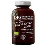 Flacon de verre ambré DFS curcuma bio, logo bio européen, environ 200 unités