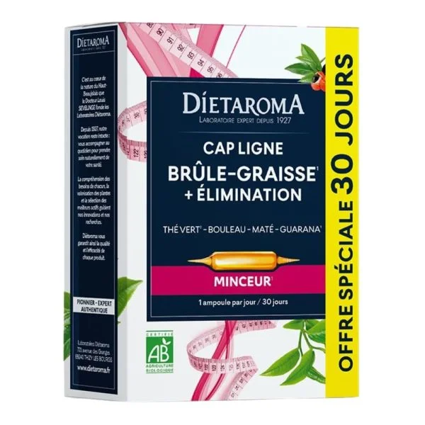 Dietaroma Cap Ligne Brûle-graisse Ampoules Bio 20+10u
