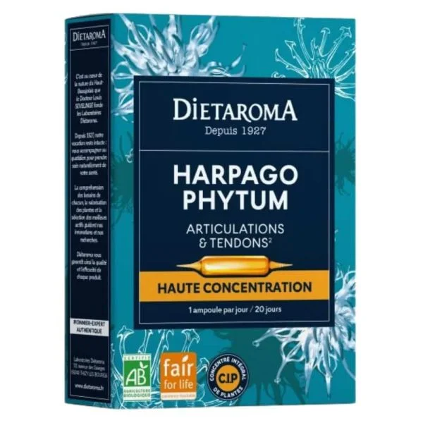 Dietaroma Harpagophytum Et Equilibre Articulation Et Tendons Ampoules Bio 20x 10ml